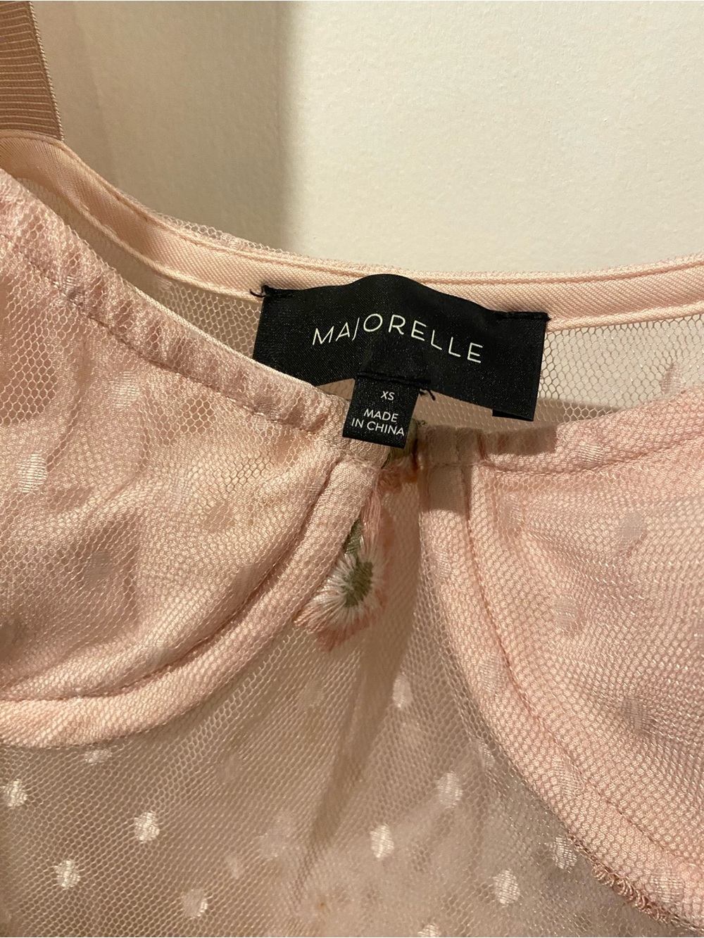 Majorelle Sheer Embroidered Pink Floral Midi Dress πΈπ - Picture 5 of 6